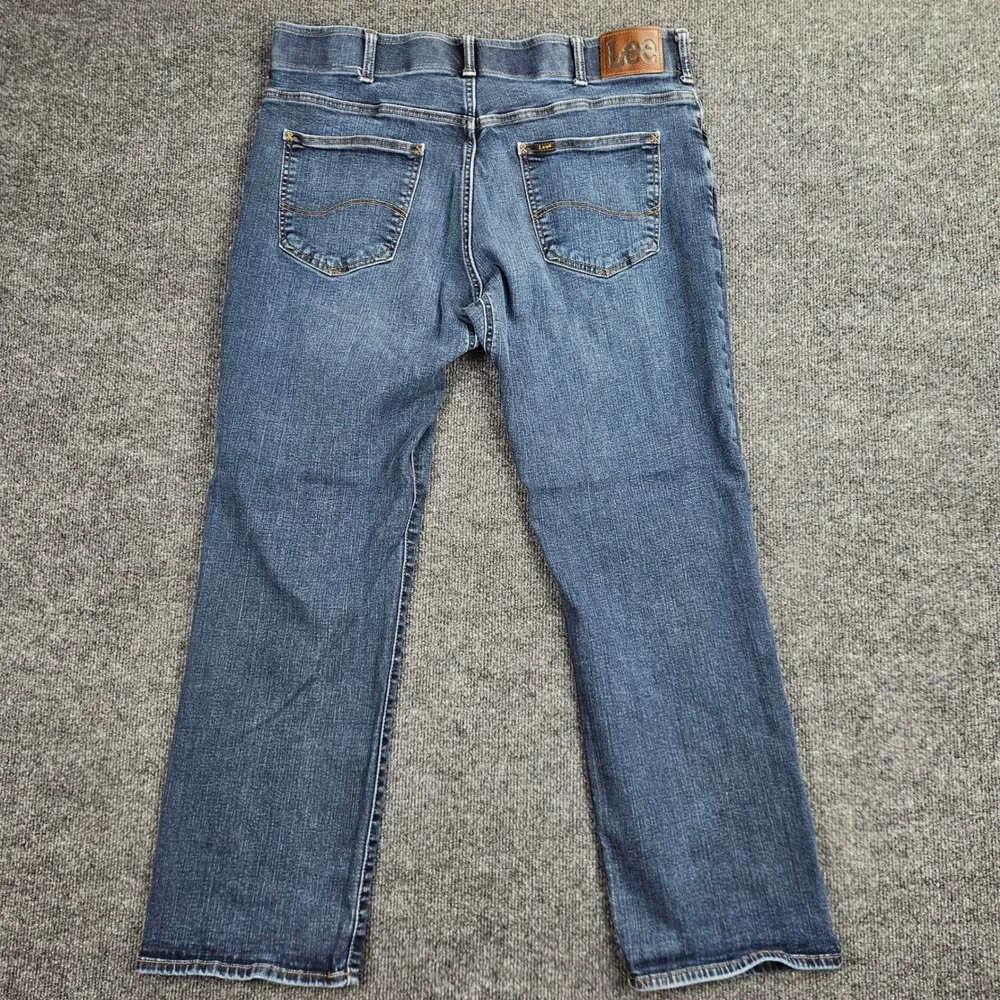 Lee Extreme Motion Regular Fit Bootcut Jeans Men's 38x30 Blue Denim Dark Wash